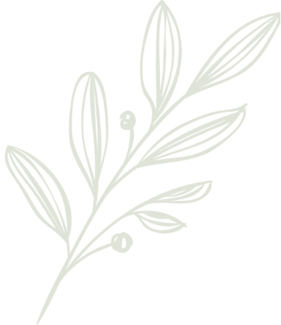 Icono de planta con hojas e inclinado en color verde creado para Lara Naturo